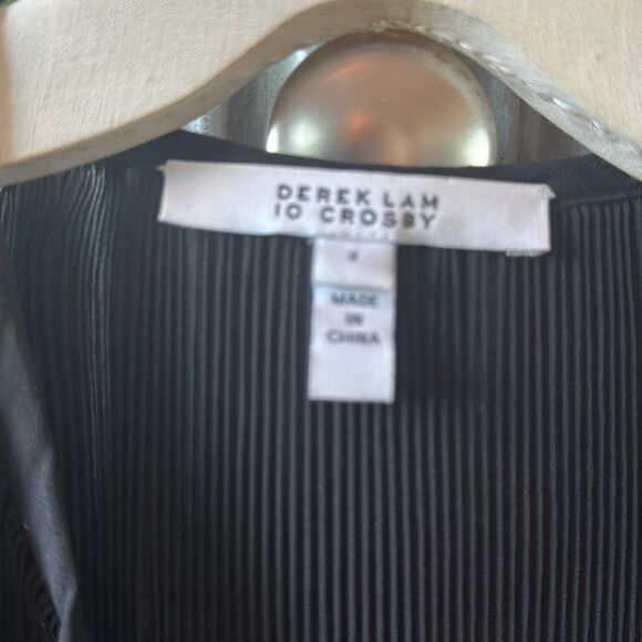 DEREK LAM 10 CROSBY Helena Pleated Chiffon Blouse size 2 - Picture 12 of 16